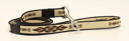 Dbl Barrel Woven Run Diamond Dog Leash Tan Brown