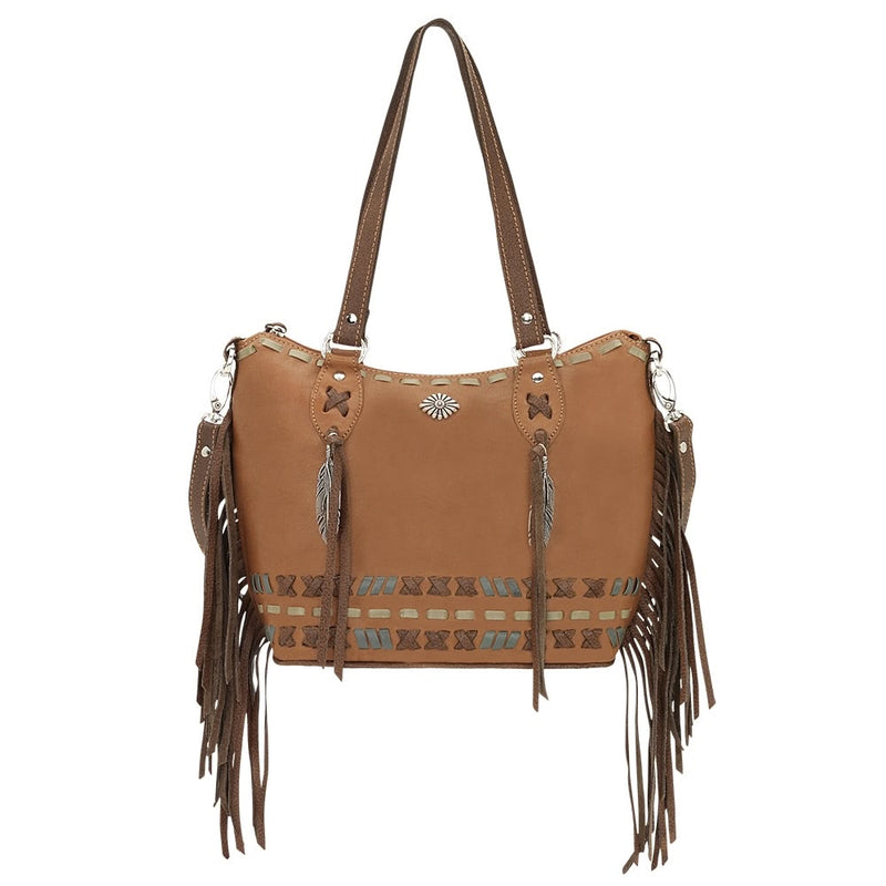 American West Mohican Melody Convertible Zip Top Bucket Tote