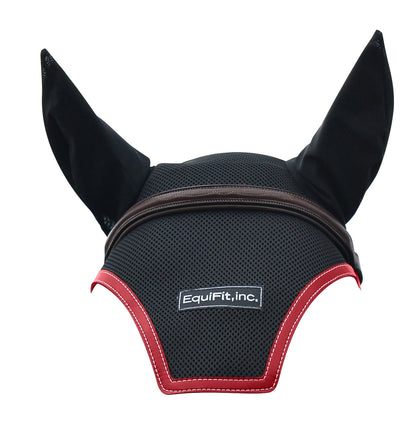 Equifit Logo Ear Bonnet Colored Trim Os Blk Nvy