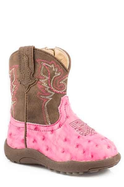 Roper Cowbabies Annabell Infant Pink Boots