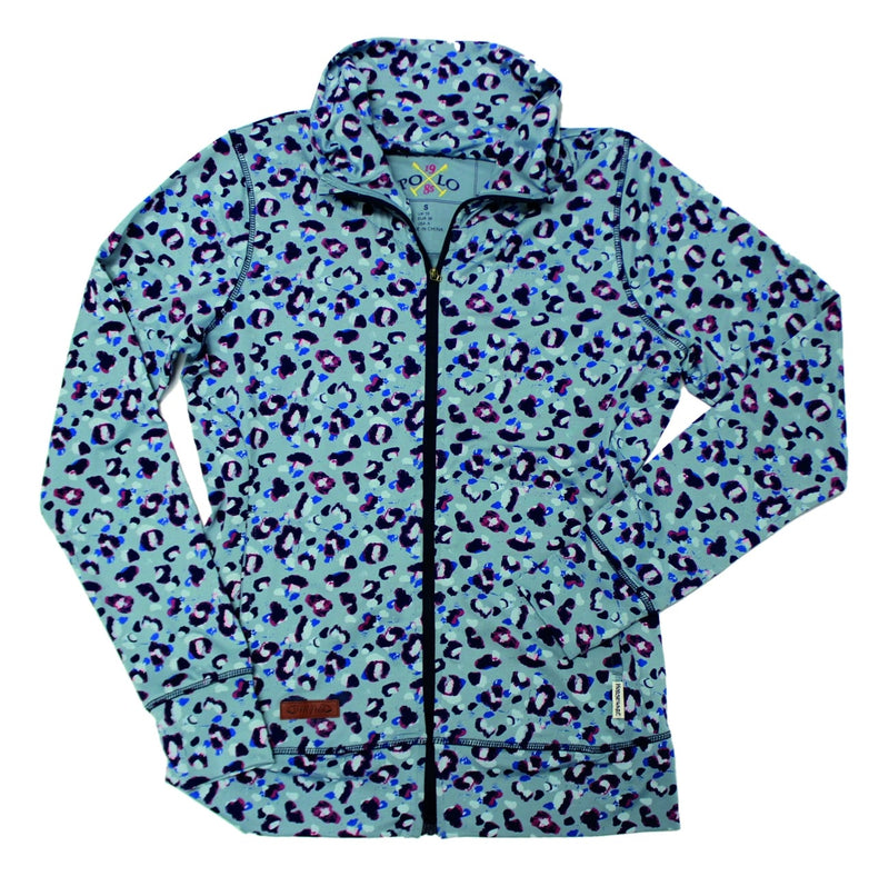 Horseware Ladies Jolie Zip Top LG Blue Animal