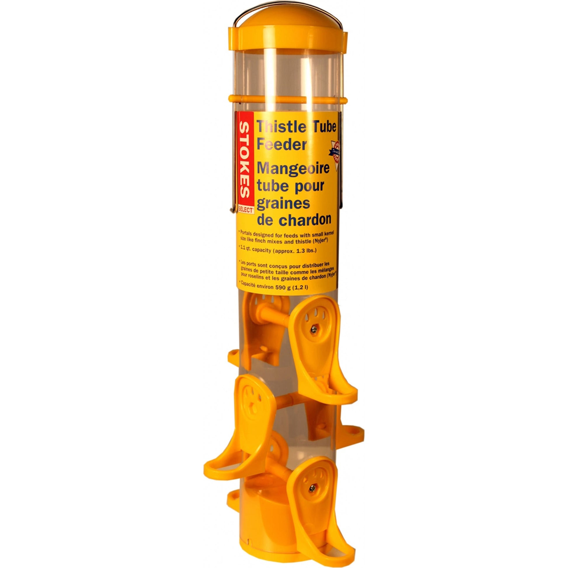 Stokes Thistle Seed Tube Feeder Yellow