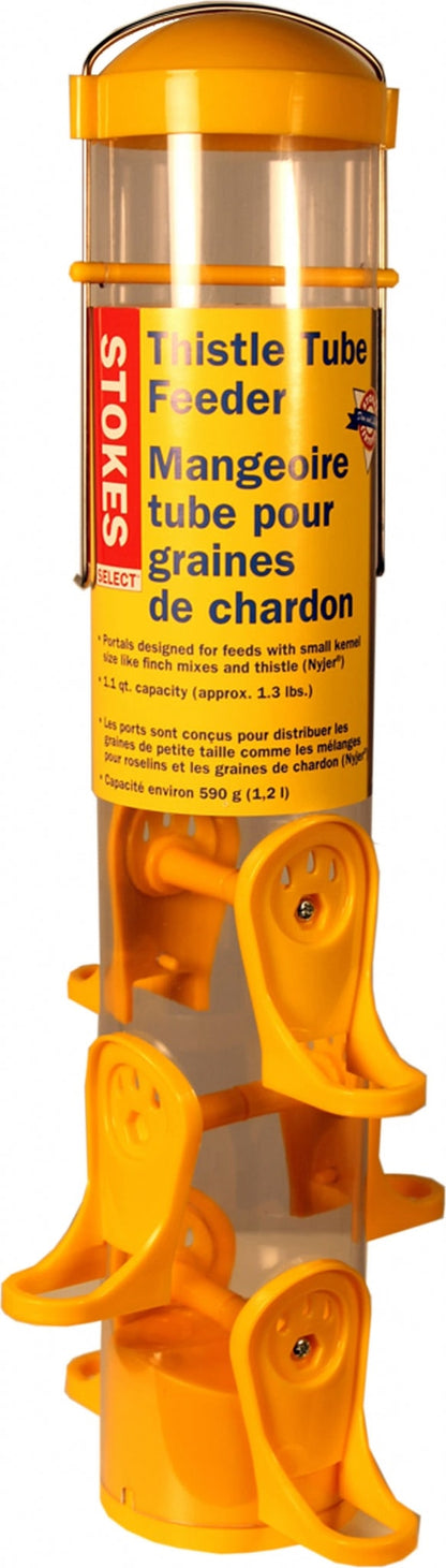 Stokes Thistle Seed Tube Feeder Yellow