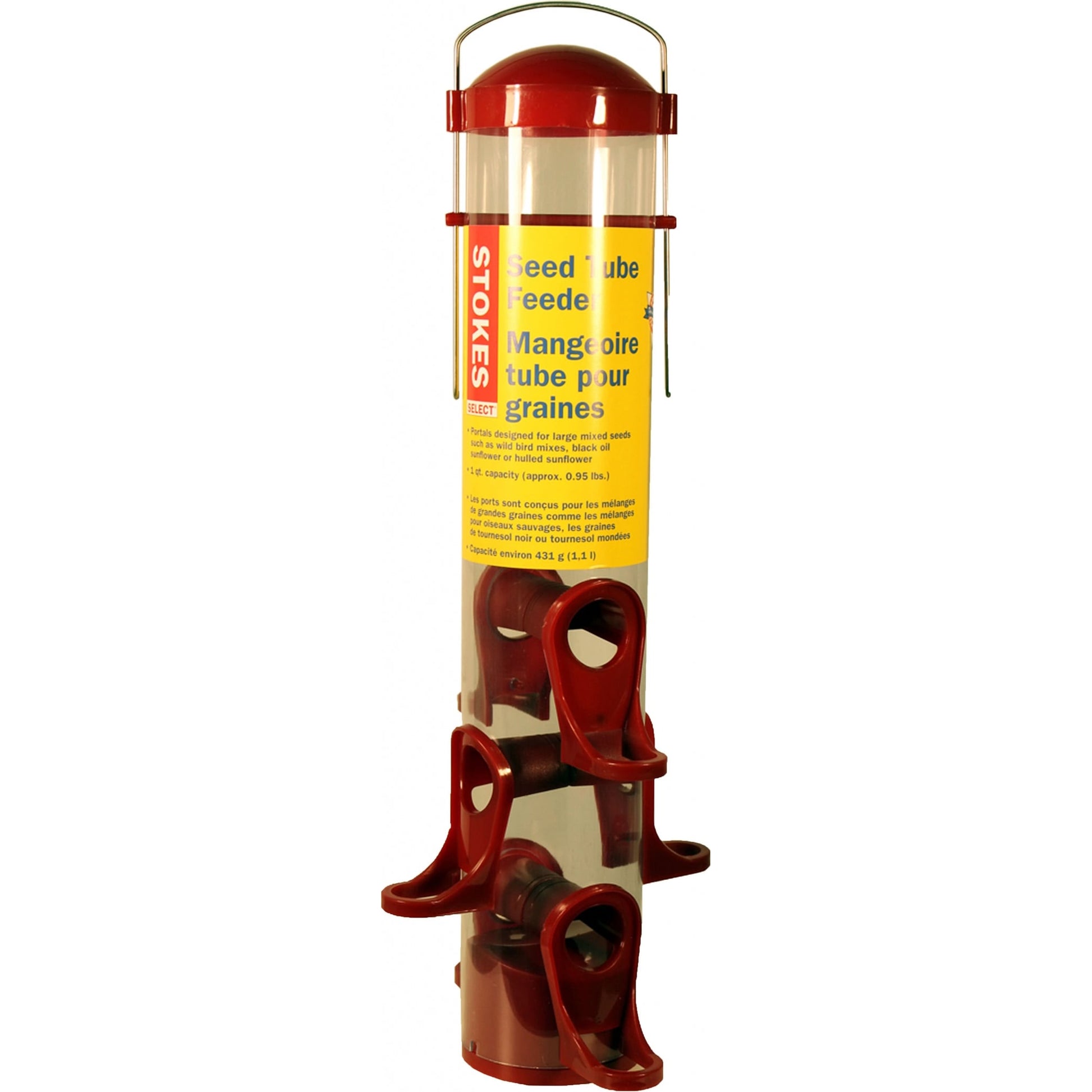Stokes Seed Tube Feeder Maroon