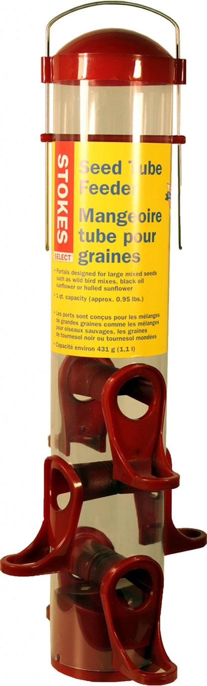 Stokes Seed Tube Feeder Maroon