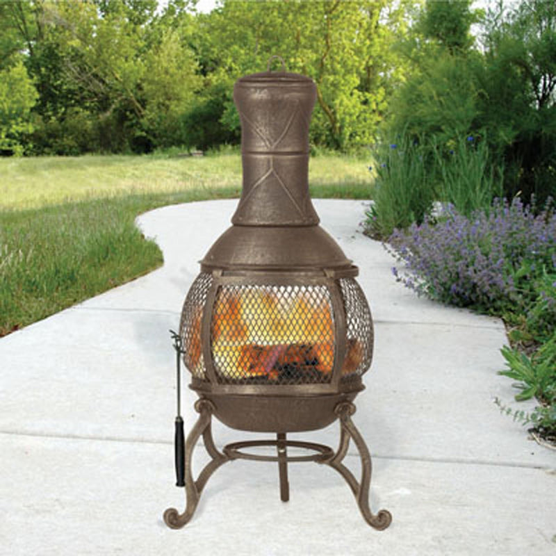 Hookery Cast Iron Corona Chiminea Gold