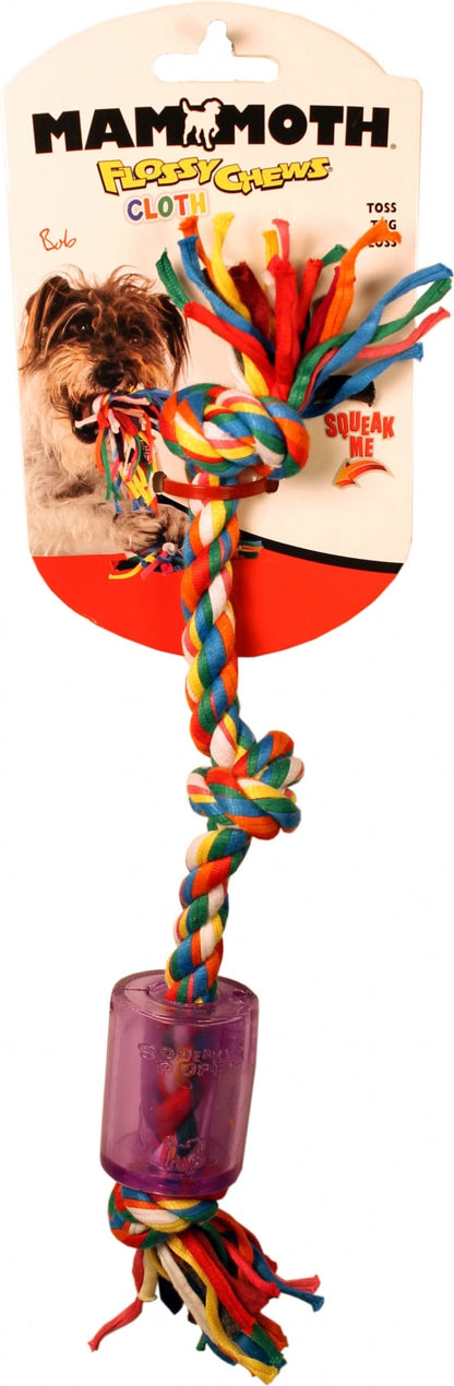 Mammoth Pet Products Cloth Squeaky Rope Tpr S