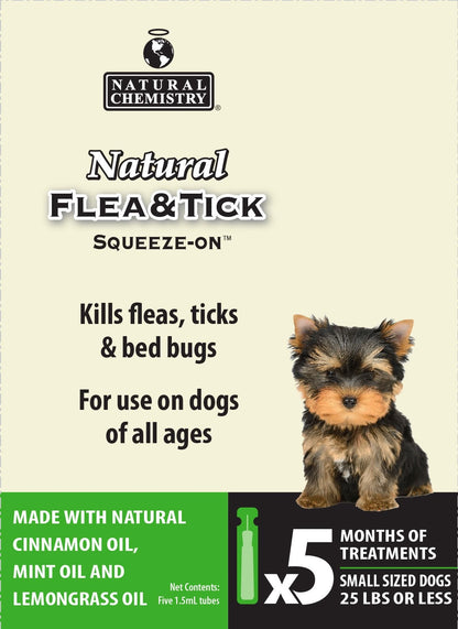 Nat Flea / Tick Squeeze On Small Dogs 25lborless