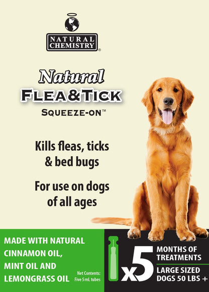 Nat Flea / Tick Squeeze On For Lg Dogs 50lbPlus