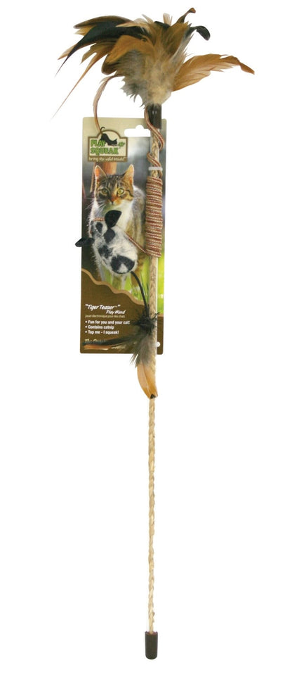 Our Pets Play-N-Squeak Teaser Wand Tiger Teaser