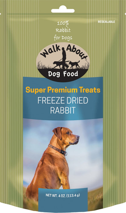 Walkabout Freeze Dried Dog Treats-Rabbit 4oz