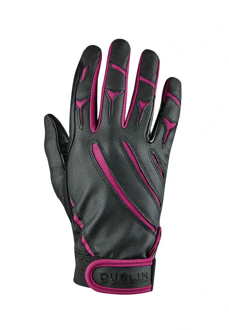 Dublin Ladies Elite Schooling Glove XS Black Berry