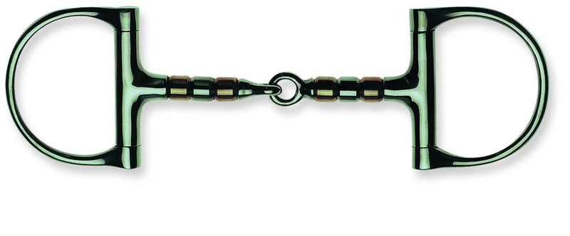 Metalab Joint 13mm Cop Roller D-Ring Snaffle 5.25