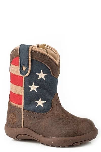 Roper Cowbabies Amercan Flag Shaft Boots