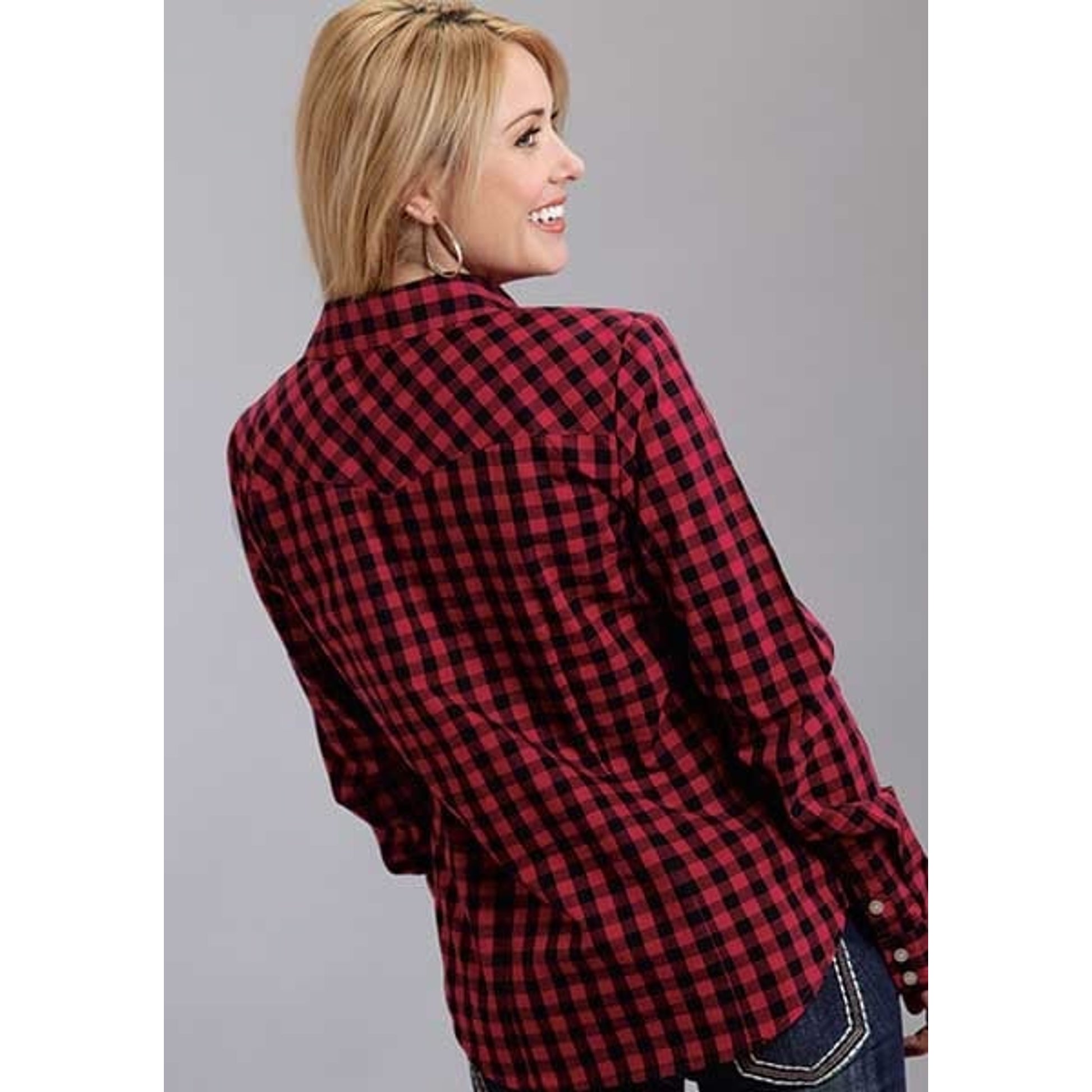 Stetson Ladies Fall II Buffalo Check Long Sleeve Snap Shirt