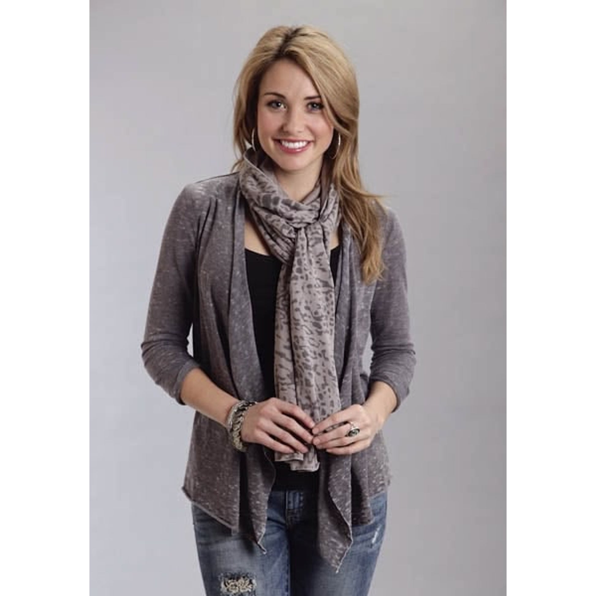 Stetson Ladies Jersey Animal Scarf Brn