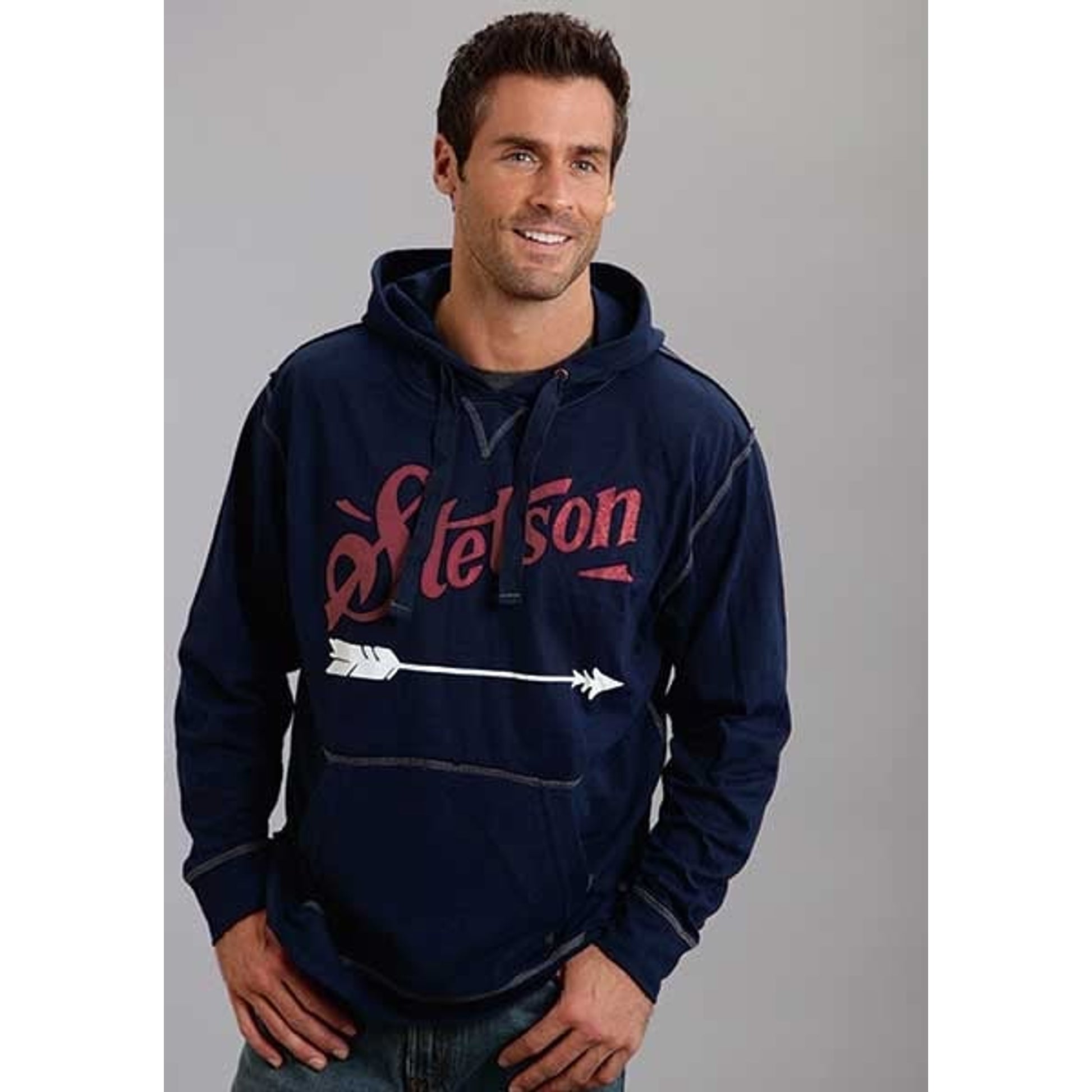 Stetson Mens Arrow Head Shield Hooded Sweatshirt