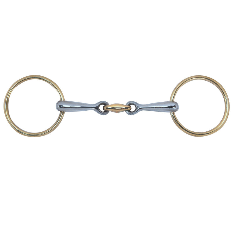 Toklat Brass Loose Ring 3-Piece Bean Snaffle Bit 5