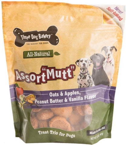 Assortmutt Treat Trio For Dogs 2 lb Oats With Apple