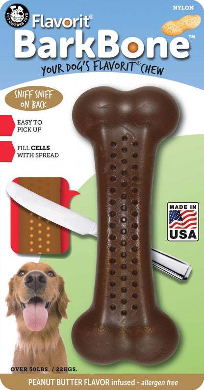 Barkbone Flavored Nylon Bone LG Peanut Butter