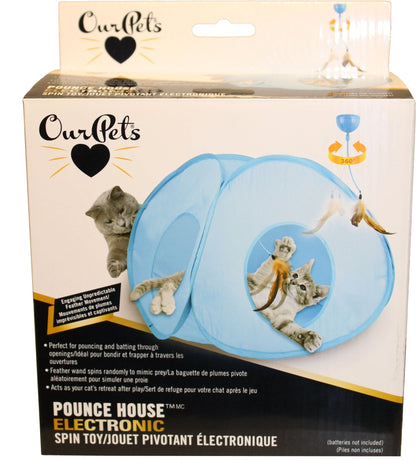 Our Pets Pounce House Electronic Spin Cat Toy