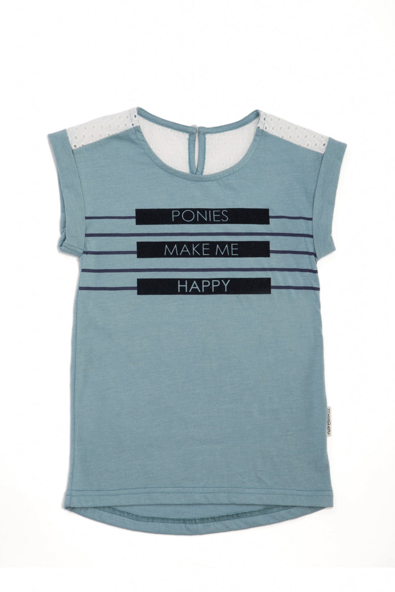 Horseware Girls Novelty Tee 3-4 Moroccan Blue