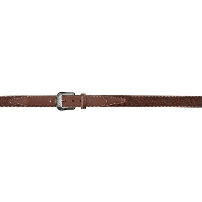 3D Men's 1 1/2" Oak Leaf Embossed Western Fashion Belt - Brown