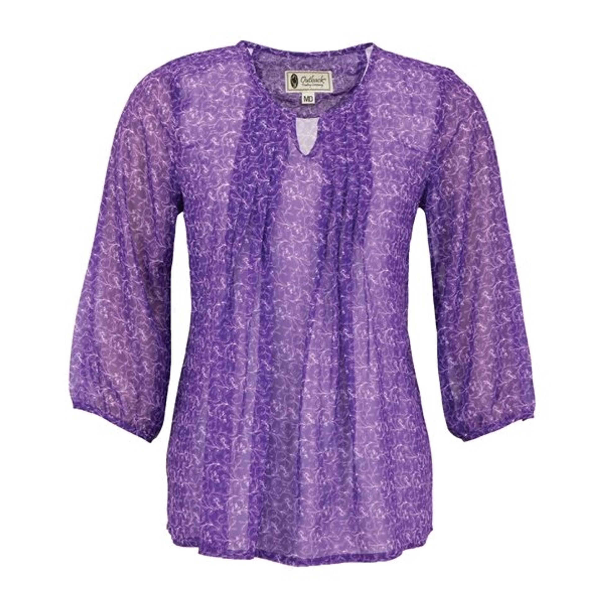 Outback Ladies Anna Blouse 1X Purple