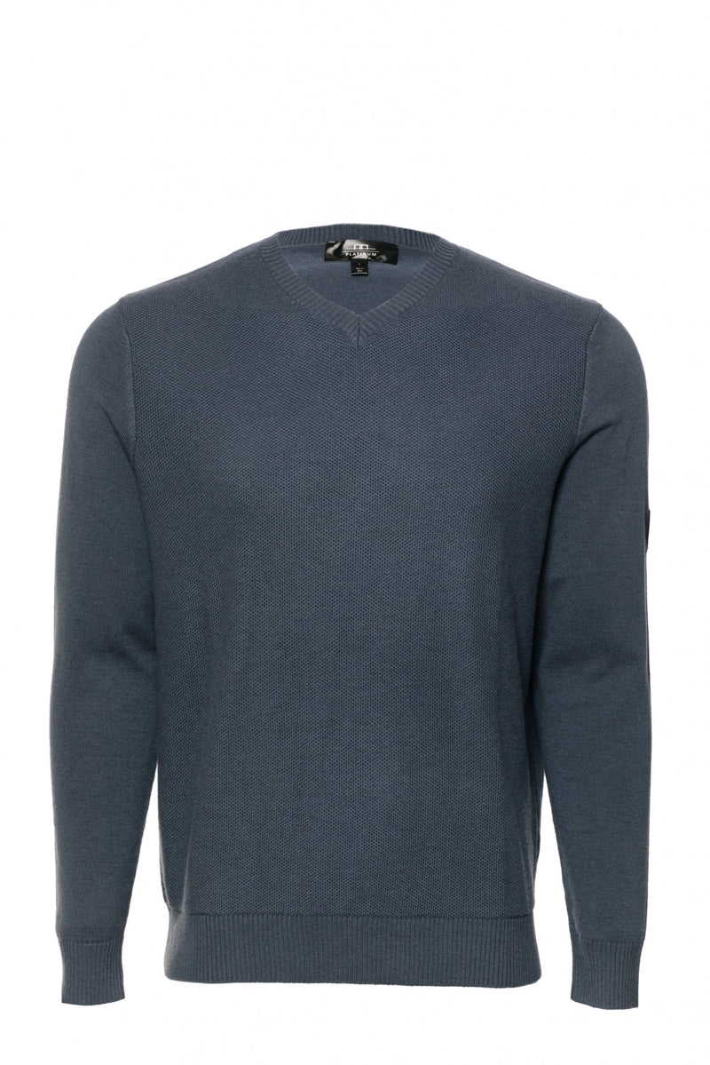 Horseware Mens Milano Classic VNeck Sweater L Blue