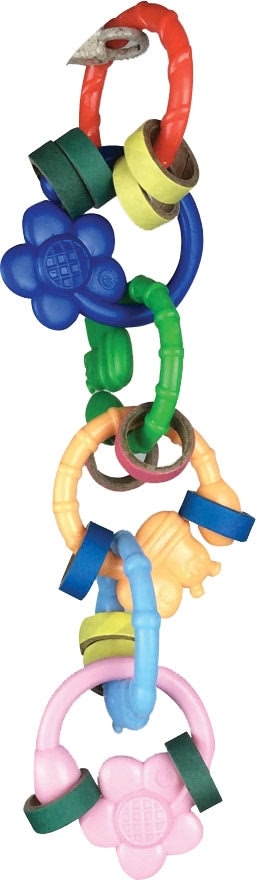 Happy Beaks Flowerringz Bird Toy 10X3X3inch