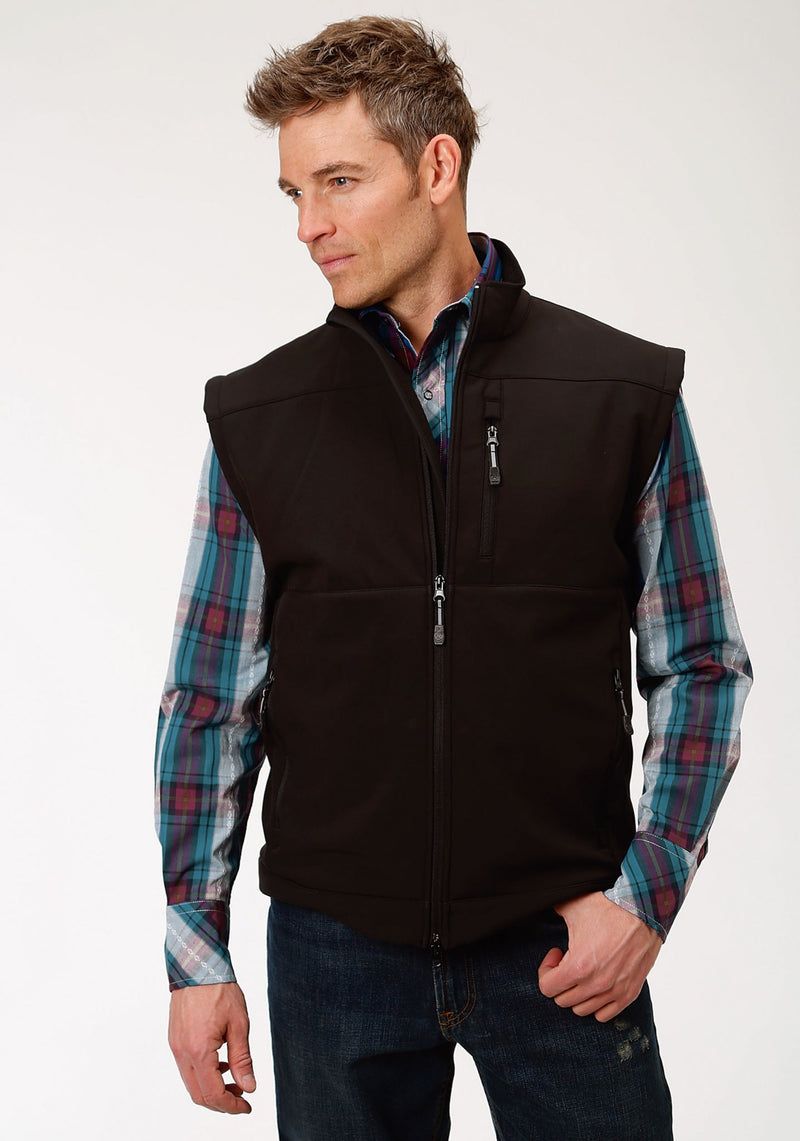 Roper Mens Conceal Carry Soft Shell Vest LG Blk