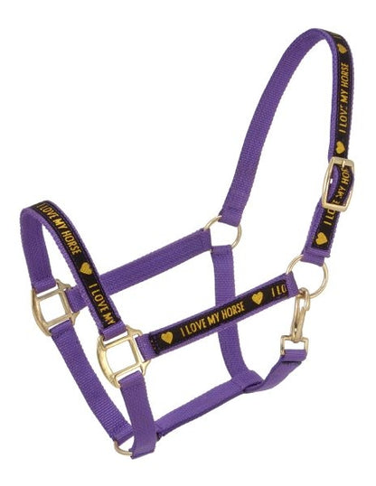 Tough1 I Love My Horse Nylon Halter