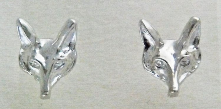 Finishing Touch Finishing Touch Fox Mask Post Earring Imitation Rhodium
