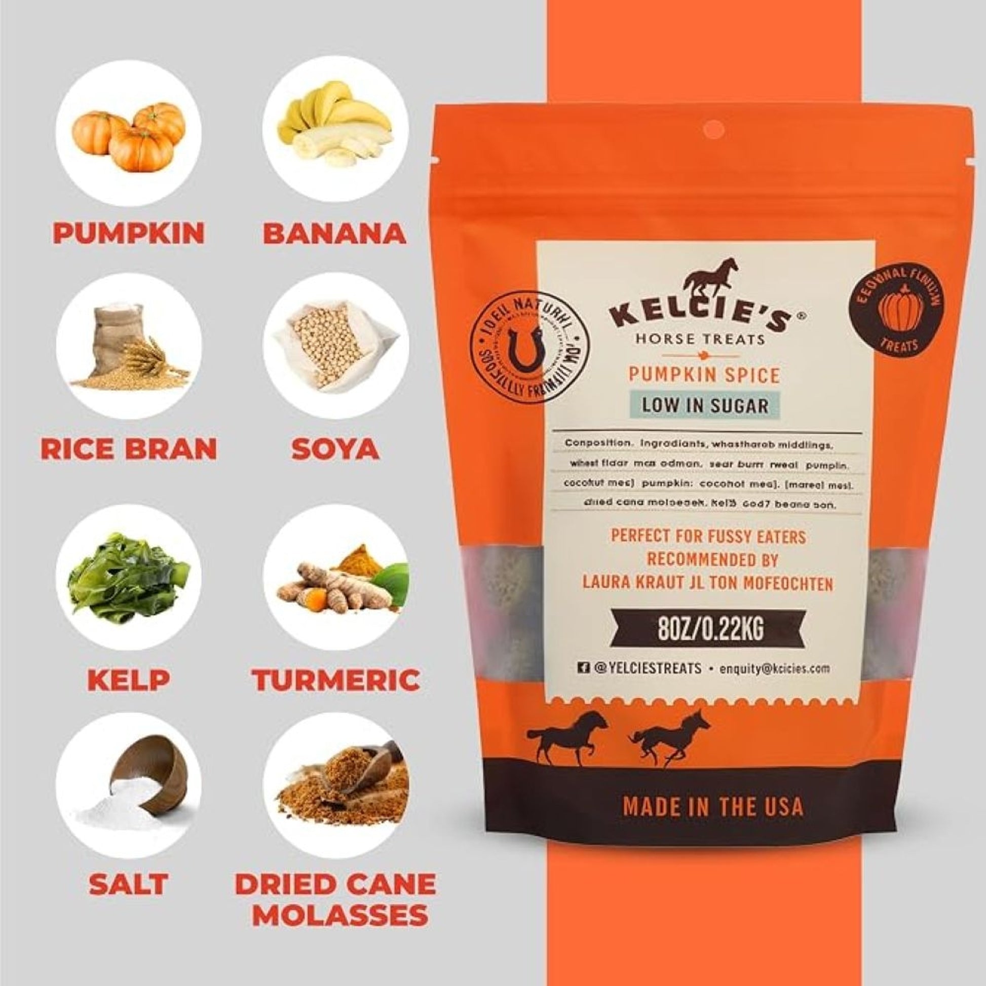 Kelcie's Low in Sugar Pumpkin Spice Horse Treats