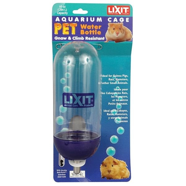 Lixit Aquarium/Cage Water Bottle - 10 Oz