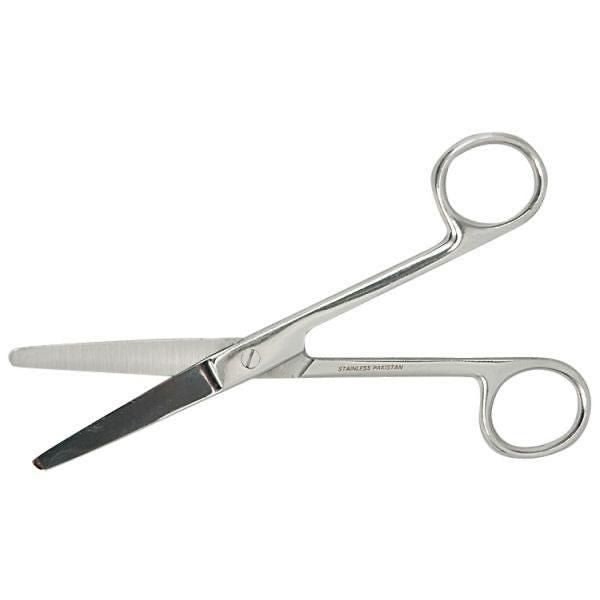 6" curved shear/blunt tip