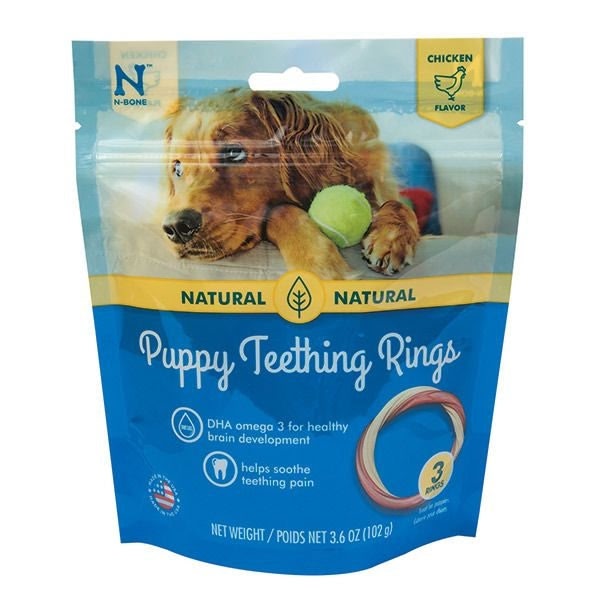 Puppy Teething Ring Chicken Flavor - 3 ct
