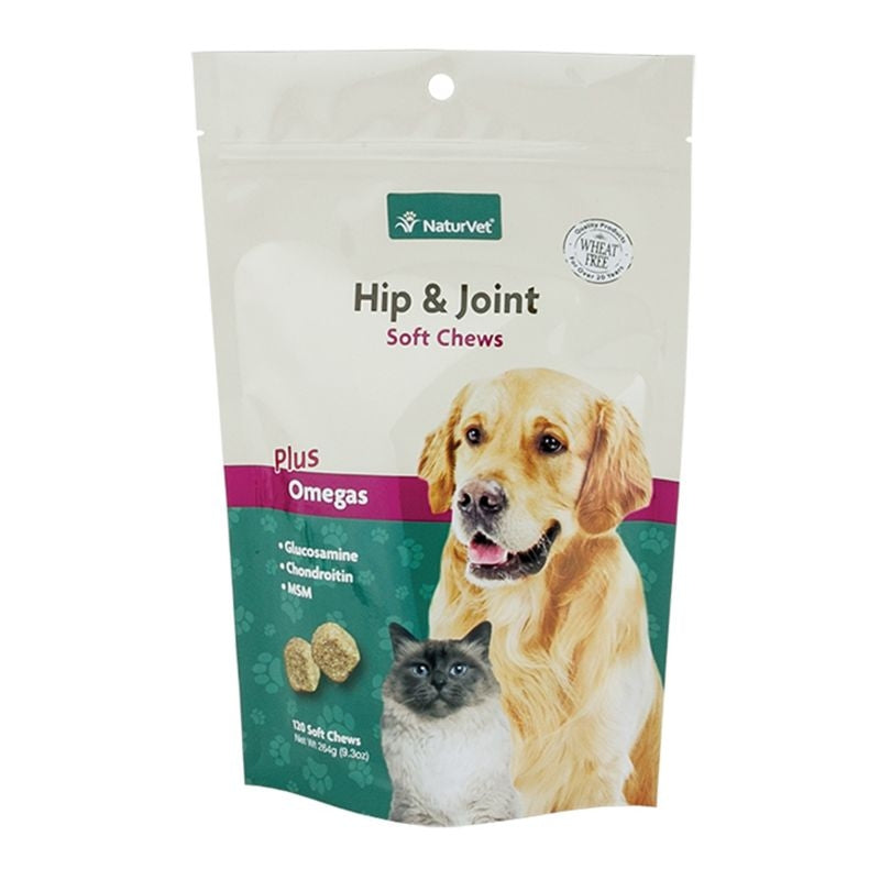 NaturVet Hip and Joint Pet Soft Chews 120ct