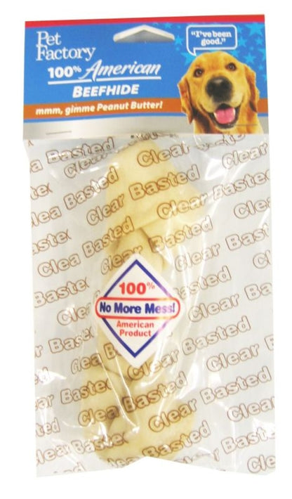 Clear Basted Bone Dog Rawhide