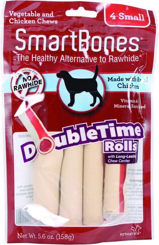SmartBones DoubleTime Dog Chew Rolls Chicken