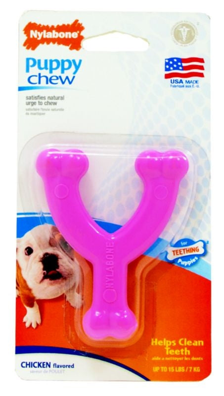 Nylabone Dental Wishbone Puppy Chew Petite Pink