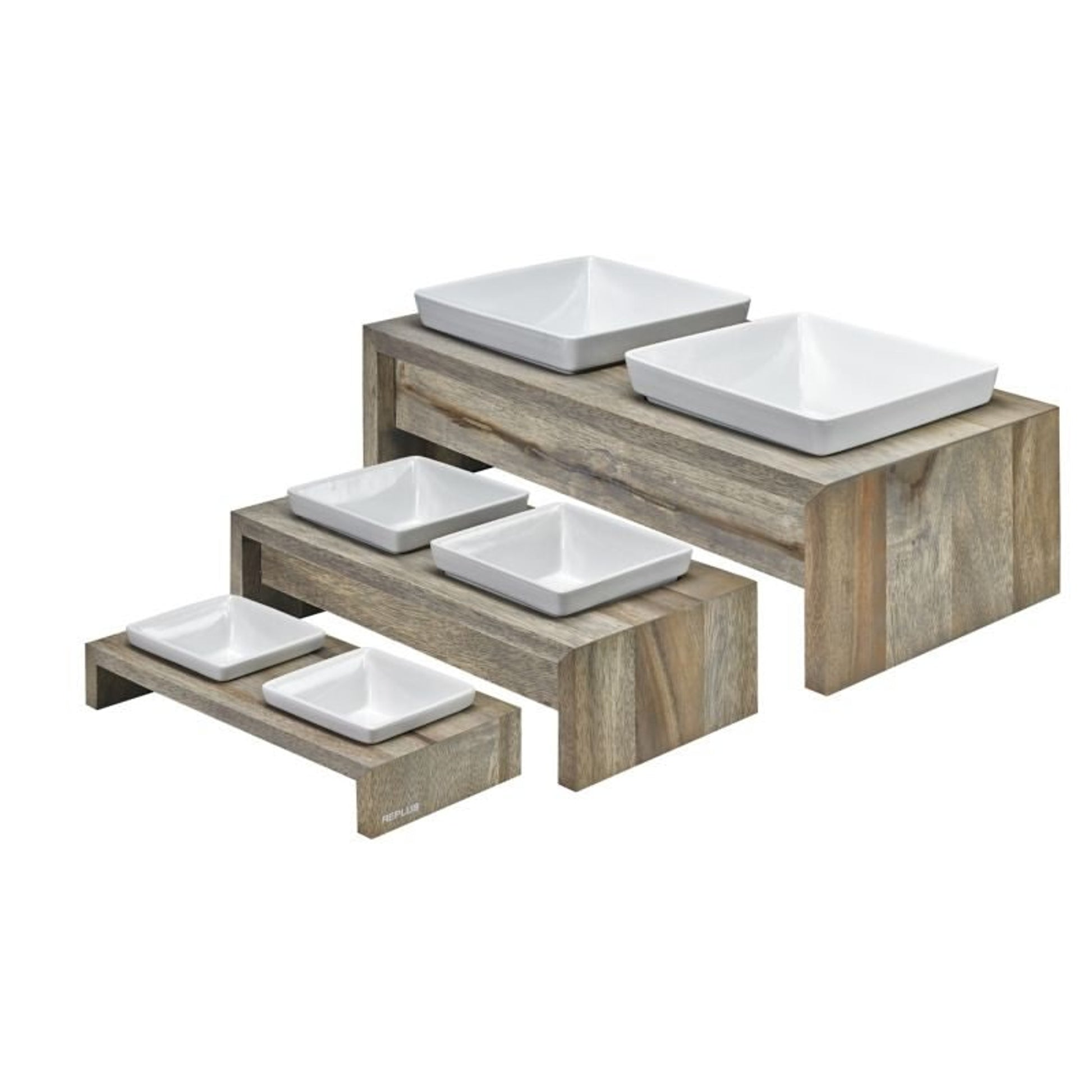 Bowsers Artisan Fossil Double Dog Feeder