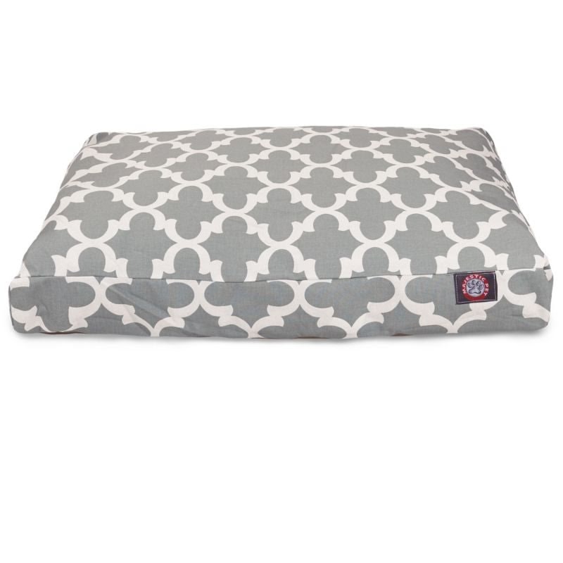 Majestic Outdoor Gray Trellis Rectangle Pet Bed