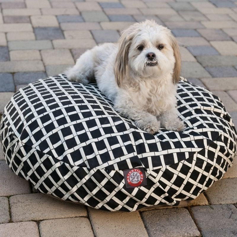 Majestic Pet Outdoor Black Bamboo Round Pet Bed