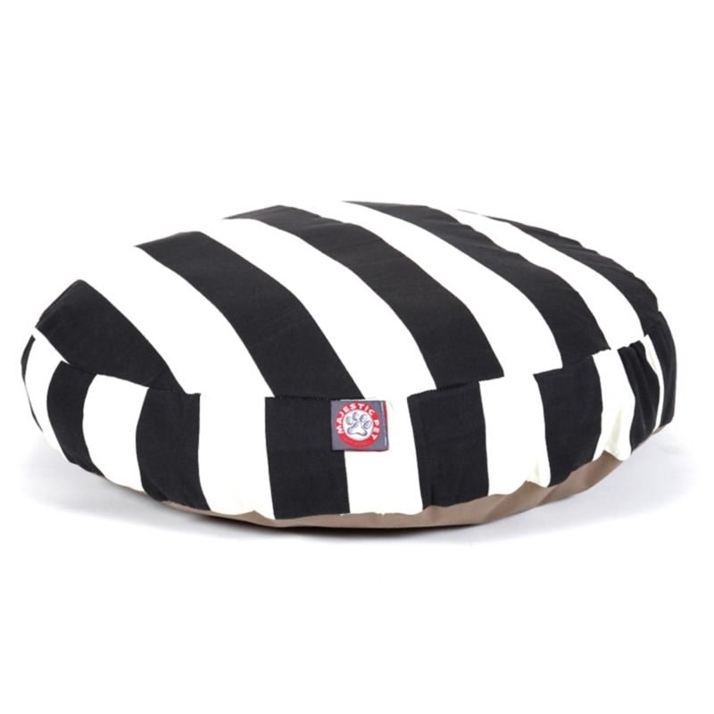 Majestic Pet Outdoor Black Stripe Round Pet Bed
