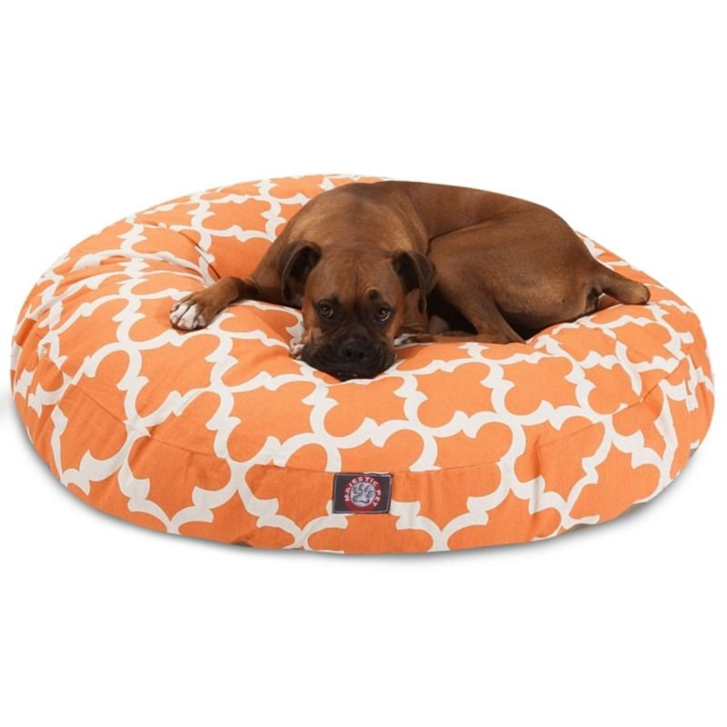 Majestic Pet Outdoor Peach Trellis Round Pet Bed