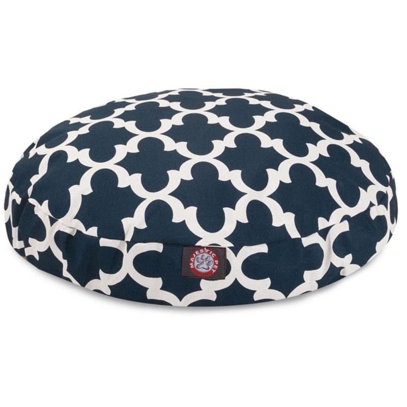 Majestic Pet Outdoor Navy Trellis Round Pet Bed