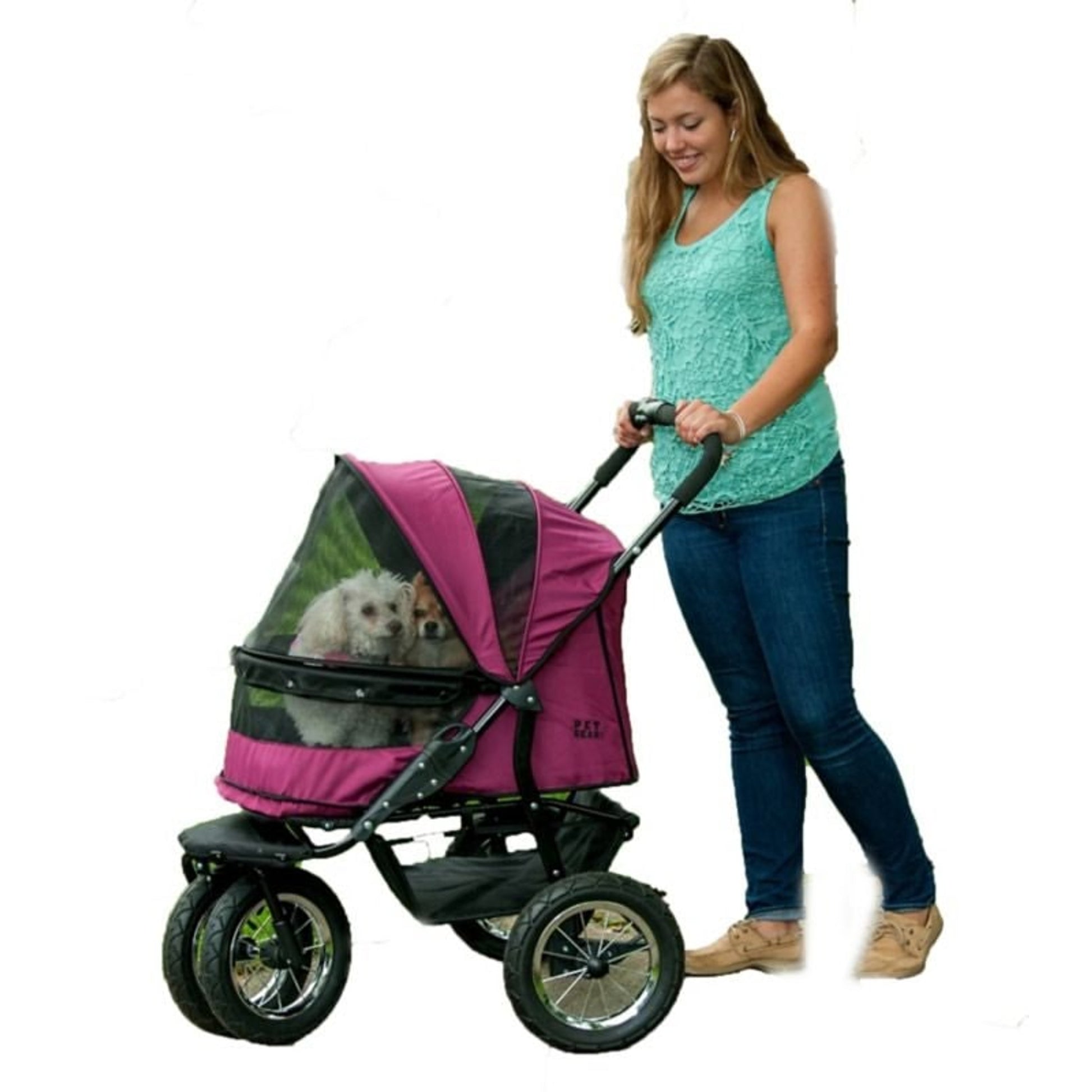 double pet stroller Pet Gear NO-ZIP Double Pet Stroller– StateLineTack
