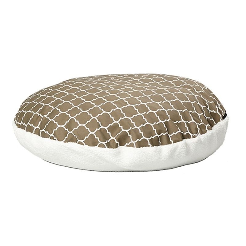 Quiet Time Teflon Brown Round Dog Bed
