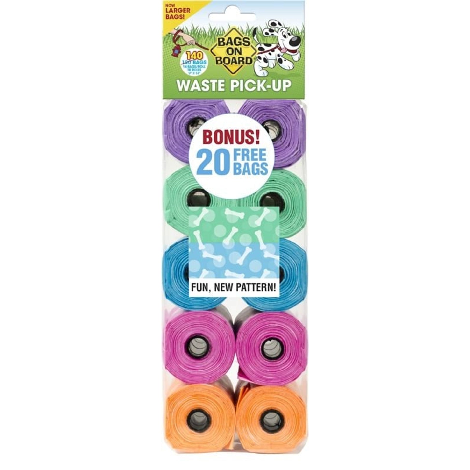 Bags on Board Colored Pick-Up Bags 140ct